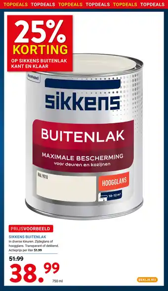 Kluswijs Sikkens buitenlak aanbieding