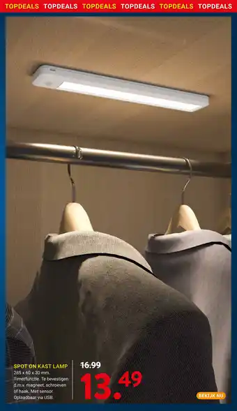 Kluswijs Spot on kast lamp aanbieding
