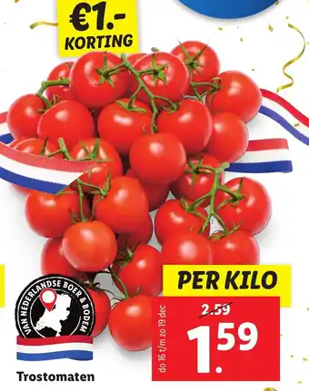 Lidl Trostomaten 1kg aanbieding