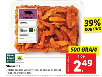 Lidl Shoarma 500g aanbieding