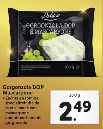 Lidl Deluxe Gorgonzola DOP Mascarpone 200g aanbieding