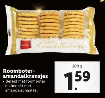 Lidl Favorina Roomboter amandelkransjes 300g aanbieding