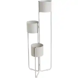 Leen Bakker Plantenstandaard Trapani - lichtgrijs - 90x30x30 cm - Leen Bakker aanbieding