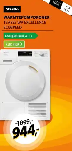 Expert Miele Warmtepompdroger aanbieding