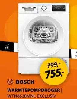 Expert BOSCH Warmtepompdroger WTH8520MNL aanbieding