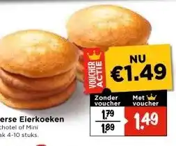 Vomar Voordeelmarkt Verse Eierkoeken Schotel of Mini aanbieding