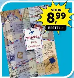 Boekenvoordeel TRAVEL REIS DAGBOEK aanbieding