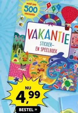 Boekenvoordeel VAKANTIE STICKER- EN SPEELBOEK 4 aanbieding