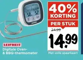 Vomar Voordeelmarkt LEIFHEIT Digitale Oven- & BBQ-thermometer aanbieding