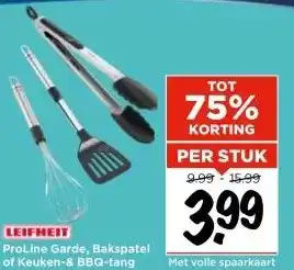 Vomar Voordeelmarkt ProLine Garde, Bakspatel of Keuken-& BBQ-tang aanbieding