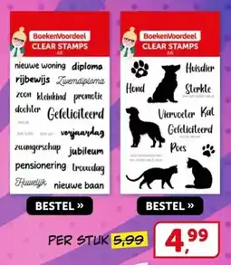 Boekenvoordeel DIVERSE CLEAR STAMPS aanbieding
