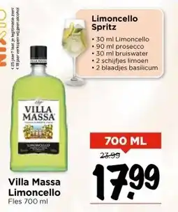 Vomar Voordeelmarkt Villa Massa Limoncello Fles 700 ml aanbieding