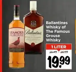 Vomar Voordeelmarkt Ballantines Whisky of FAMOUS Ballantines The Famous Whisky aanbieding