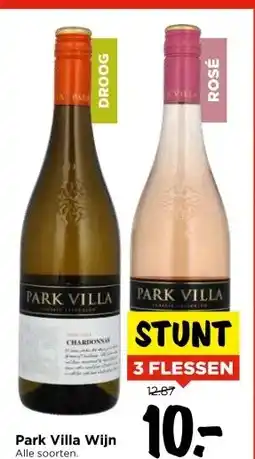 Vomar Voordeelmarkt Park Villa Wijn Alle soorten. Fles 750 ml aanbieding