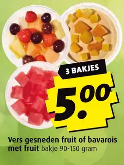 Boni Vers gesneden fruit of bavarois met fruit aanbieding