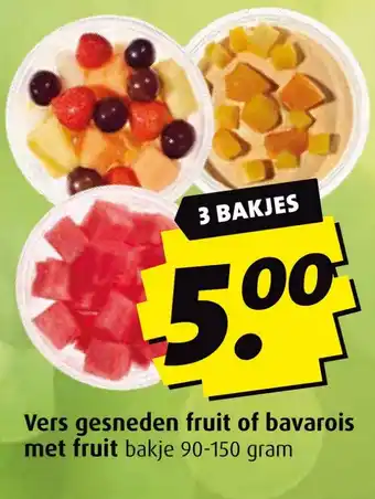Boni Vers gesneden fruit of bavarois met fruit aanbieding