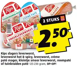 Boni Kips slagers leverworst aanbieding