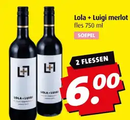 Boni Lola + Luigi merlot aanbieding
