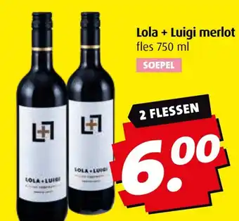 Boni Lola + Luigi merlot aanbieding