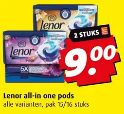 Boni Lenor all in one pods aanbieding