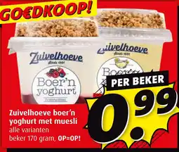 Boni Zuivelhoeve boer'n yoghurt met muesli aanbieding