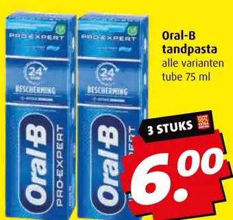 Boni Oral-B tandpasta aanbieding