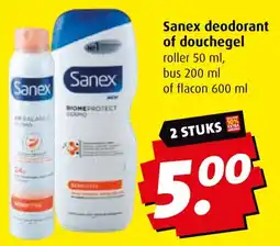 Boni Sanex deodorant of douchegel aanbieding