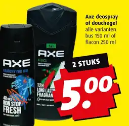 Boni Axe deospray of douchegel aanbieding