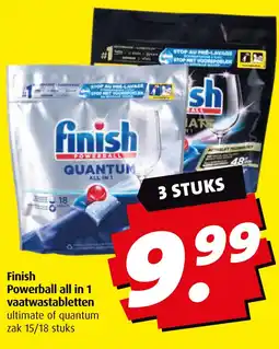 Boni Finish Powerball all in 1 vaatwastabletten aanbieding