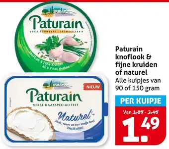 Hoogvliet Paturain knoflook & fijne kruiden of naturel aanbieding