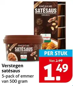 Hoogvliet Verstegen satésaus aanbieding