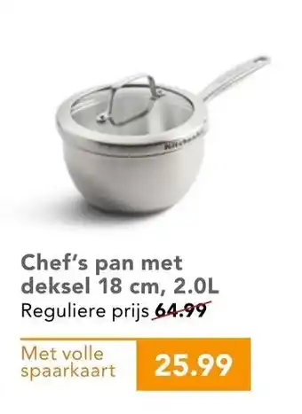 Coop Chef's pan met deksel 18 cm, 2.0L aanbieding