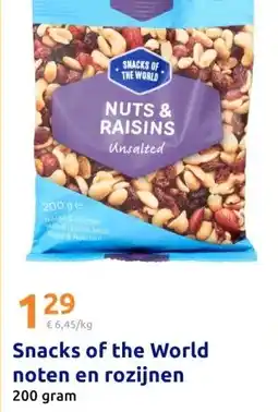 Action Snacks of the World noten en rozijnen aanbieding