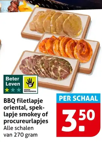 Hoogvliet BBQ filetlapje oriental, spek lapje smokey of procureurlapjes aanbieding