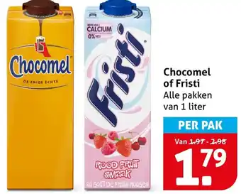 Hoogvliet Chocomel of Fristi aanbieding
