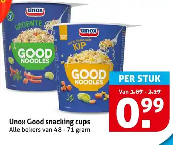 Hoogvliet Unox Good snacking cups aanbieding