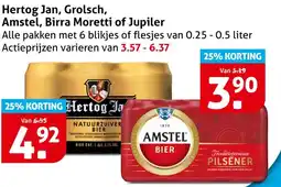 Hoogvliet Hertog Jan, Grolsch, Amstel, Birra Moretti of Jupiler aanbieding