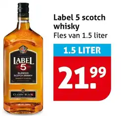 Hoogvliet Label 5 scotch whisky aanbieding