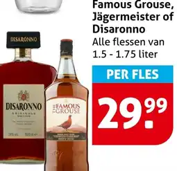 Hoogvliet Famous Grouse, Jägermeister of Disaronno aanbieding