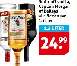 Hoogvliet Smirnoff vodka, Captain Morgan of Baileys aanbieding