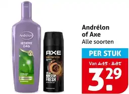 Hoogvliet Andrélon of Axe aanbieding