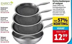 Hoogvliet Enrico koekenpan of wokpan aanbieding
