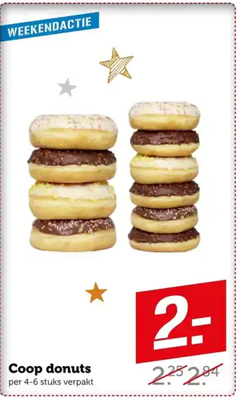 Coop Donuts 4-6 stuks aanbieding