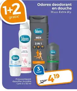 Trekpleister Odorex deodorant en douche aanbieding