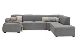 Woonsquare Firenze hoekbank groot grijs aanbieding