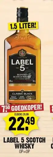 Dirk LABEL 5 SCOTCH WHISKY OP=OP aanbieding