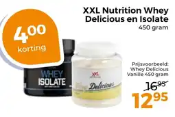 Trekpleister XXL Nutrition Whey Delicious en Isolate aanbieding