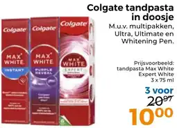 Trekpleister Colgate tandpasta in doosje aanbieding