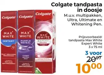 Trekpleister Colgate tandpasta in doosje aanbieding