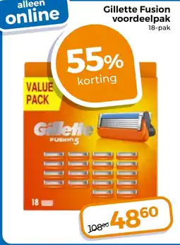 Trekpleister Gillette Fusion voordeelpak aanbieding